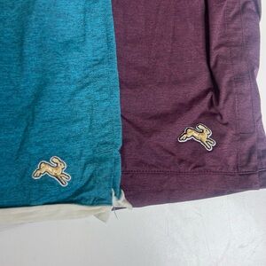 Tracksmith Teal and Plum Athletic Shorts